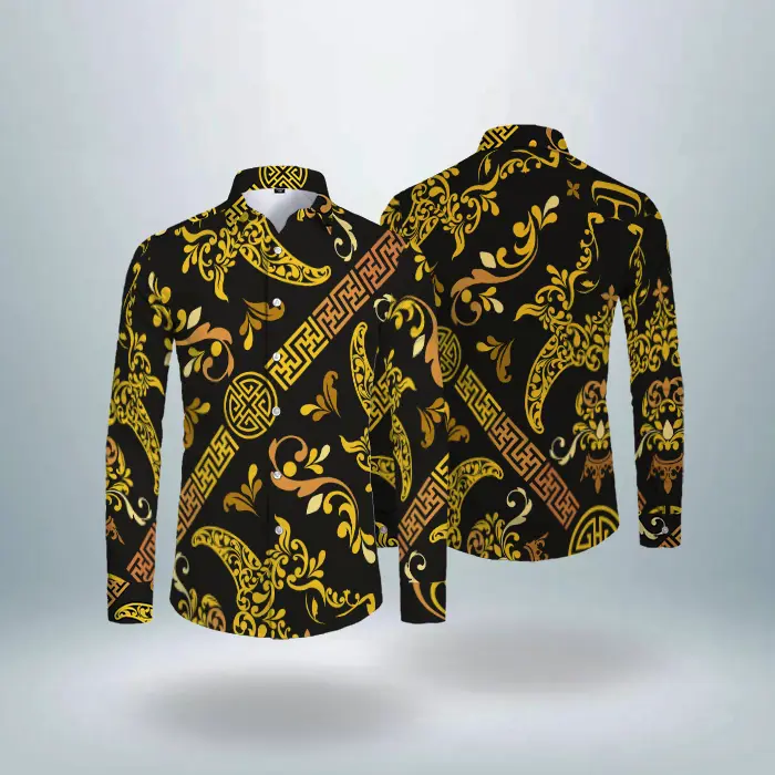 Luxury long sleeve shirt versace pattern hot gift - 3737